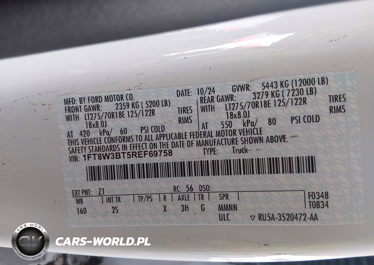 2024 Ford F-350 Xlt VIN:1FT8W3BT5REF69758 - 9