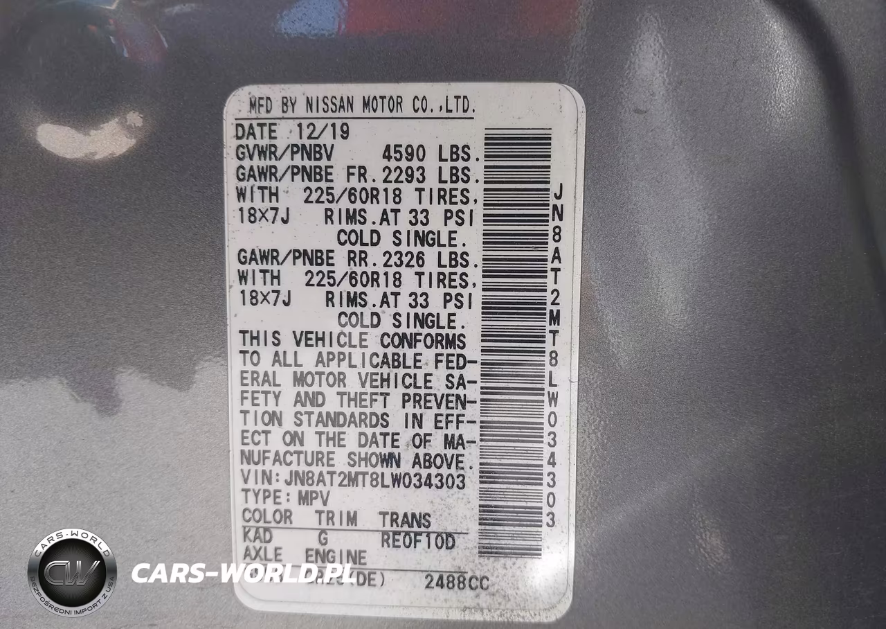 2020 Nissan Rogue Sv Fwd VIN:JN8AT2MT8LW034303 - 9