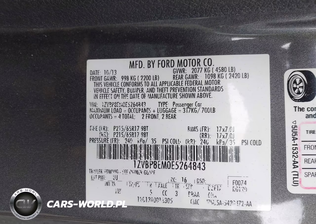 2014 Ford Mustang V6 VIN:1ZVBP8EM0E5264843 - 9