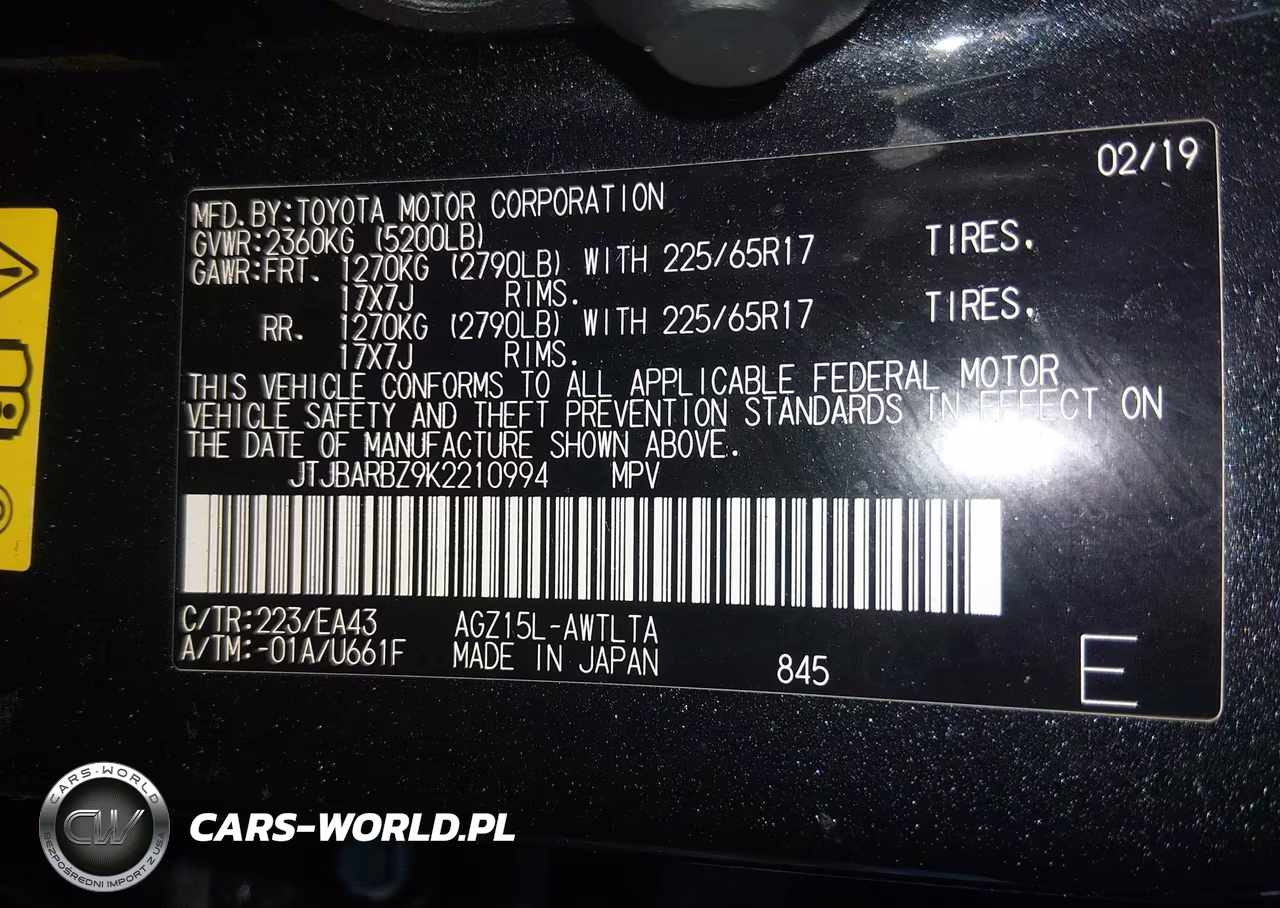 2019 Lexus Nx 300 VIN:JTJBARBZ9K2210994 - 9