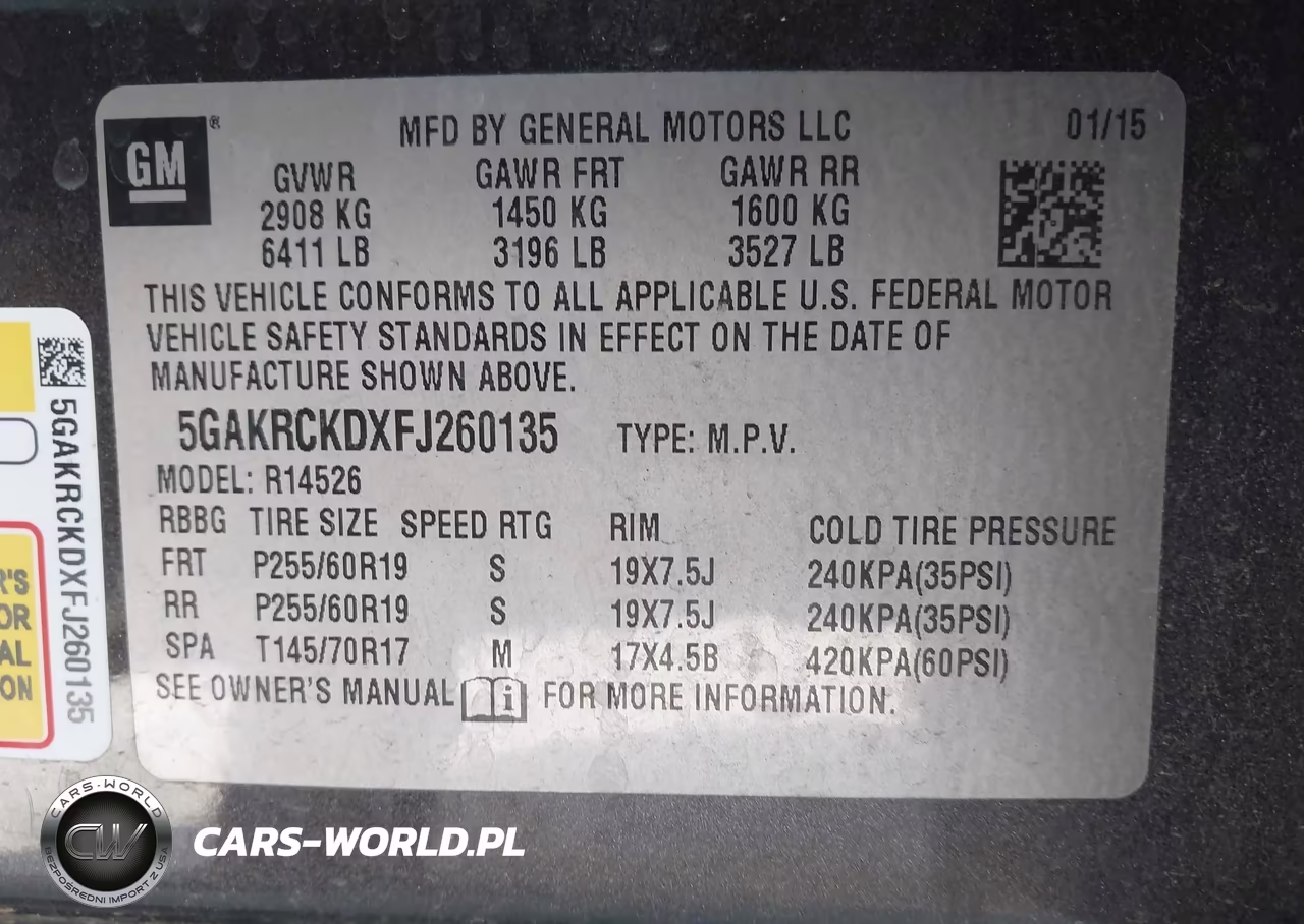 2015 Buick Enclave Premium VIN:5GAKRCKDXFJ260135 - 9