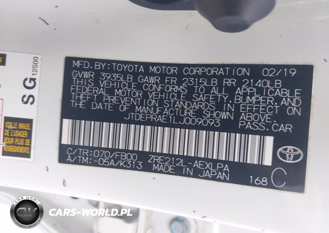 2020 Toyota Corolla Le VIN:JTDEPRAE1LJ009093 - 9