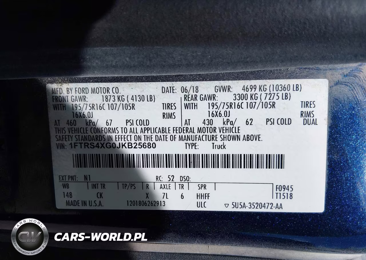 2018 Ford Transit-350 VIN:1FTRS4XG0JKB25680 - 9