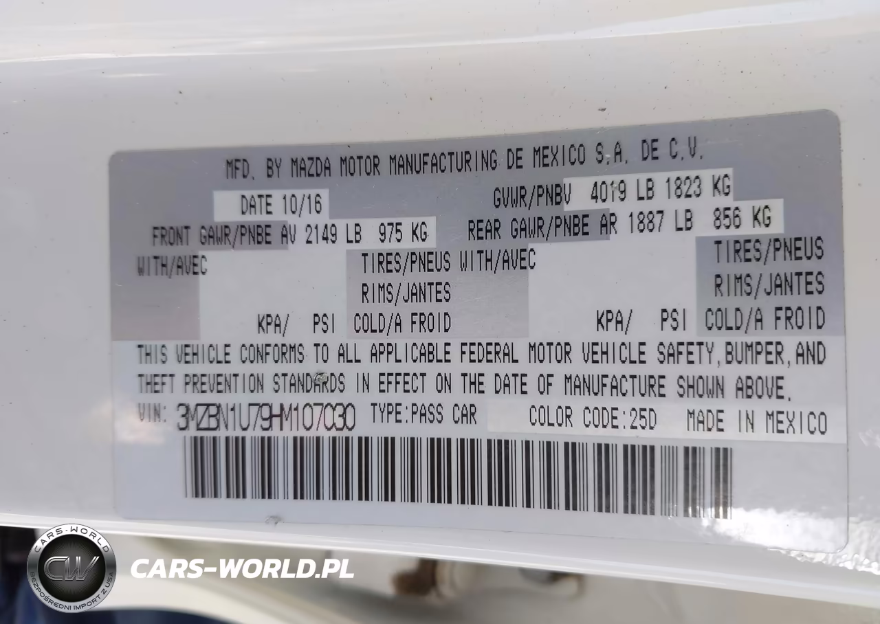 2017 Mazda Mazda3 Sport VIN:3MZBN1U79HM107030 - 9