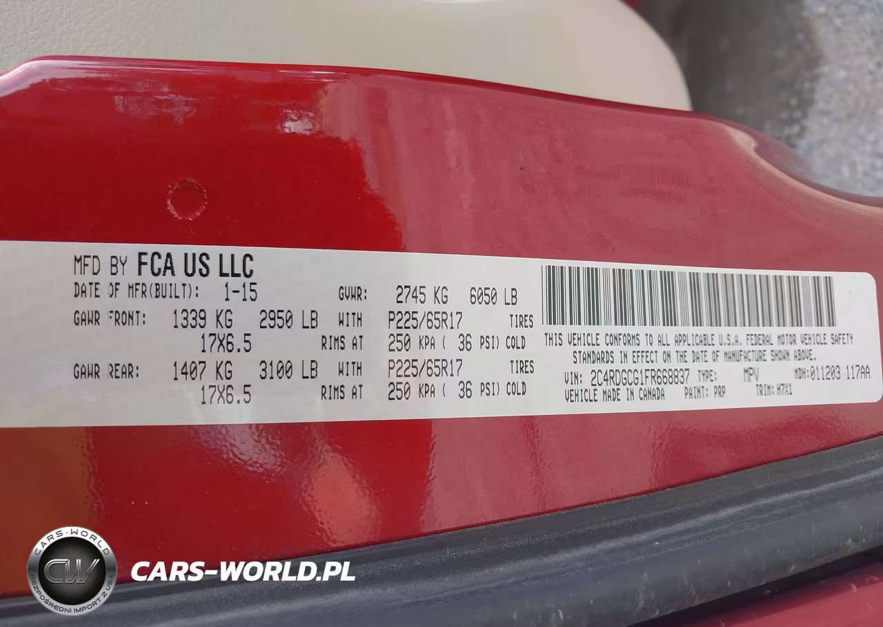 2015 Dodge Grand Caravan Sxt VIN:2C4RDGCG1FR668837 - 9