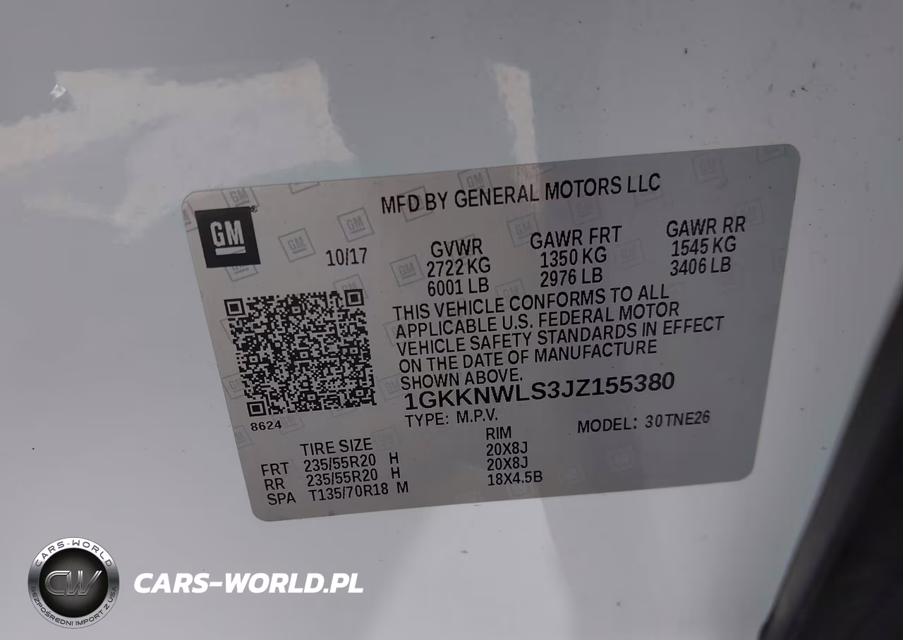 2018 GMC Acadia Slt-2 VIN:1GKKNWLS3JZ155380 - 9