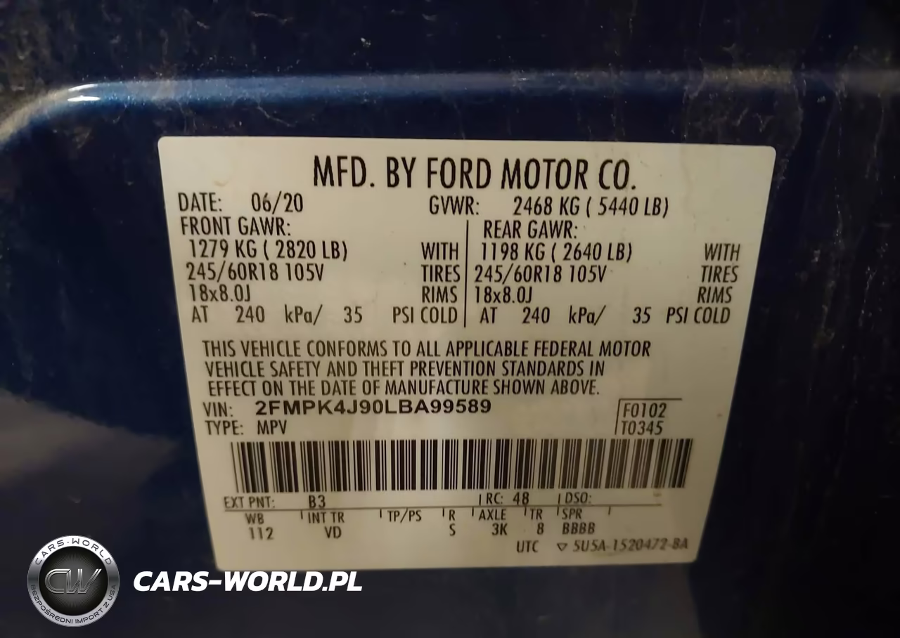 2020 Ford Edge Sel VIN:2FMPK4J90LBA99589 - 9