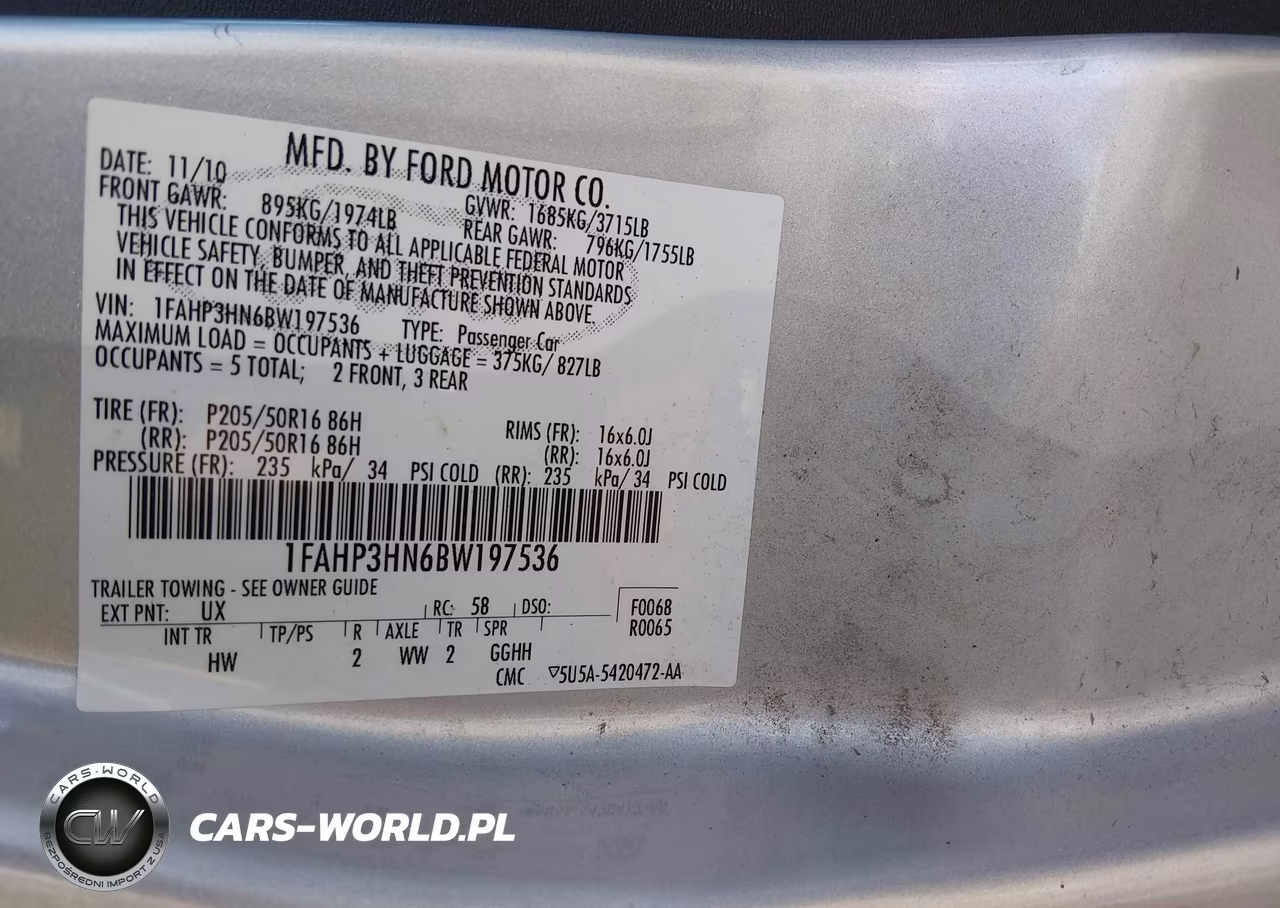 2011 Ford Focus Sel VIN:1FAHP3HN6BW197536 - 9