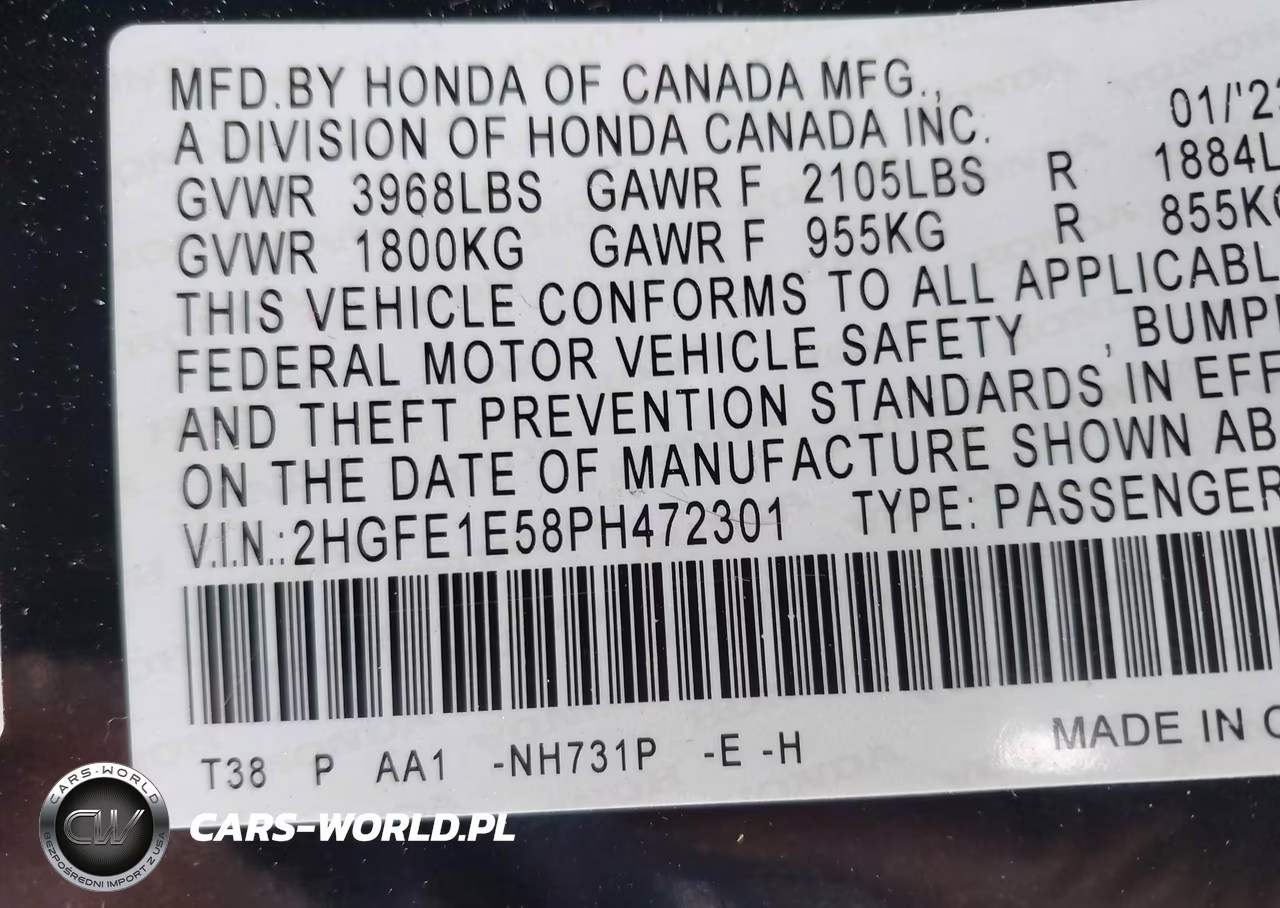 2023 Honda Civic Si Sedan VIN:2HGFE1E58PH472301 - 9