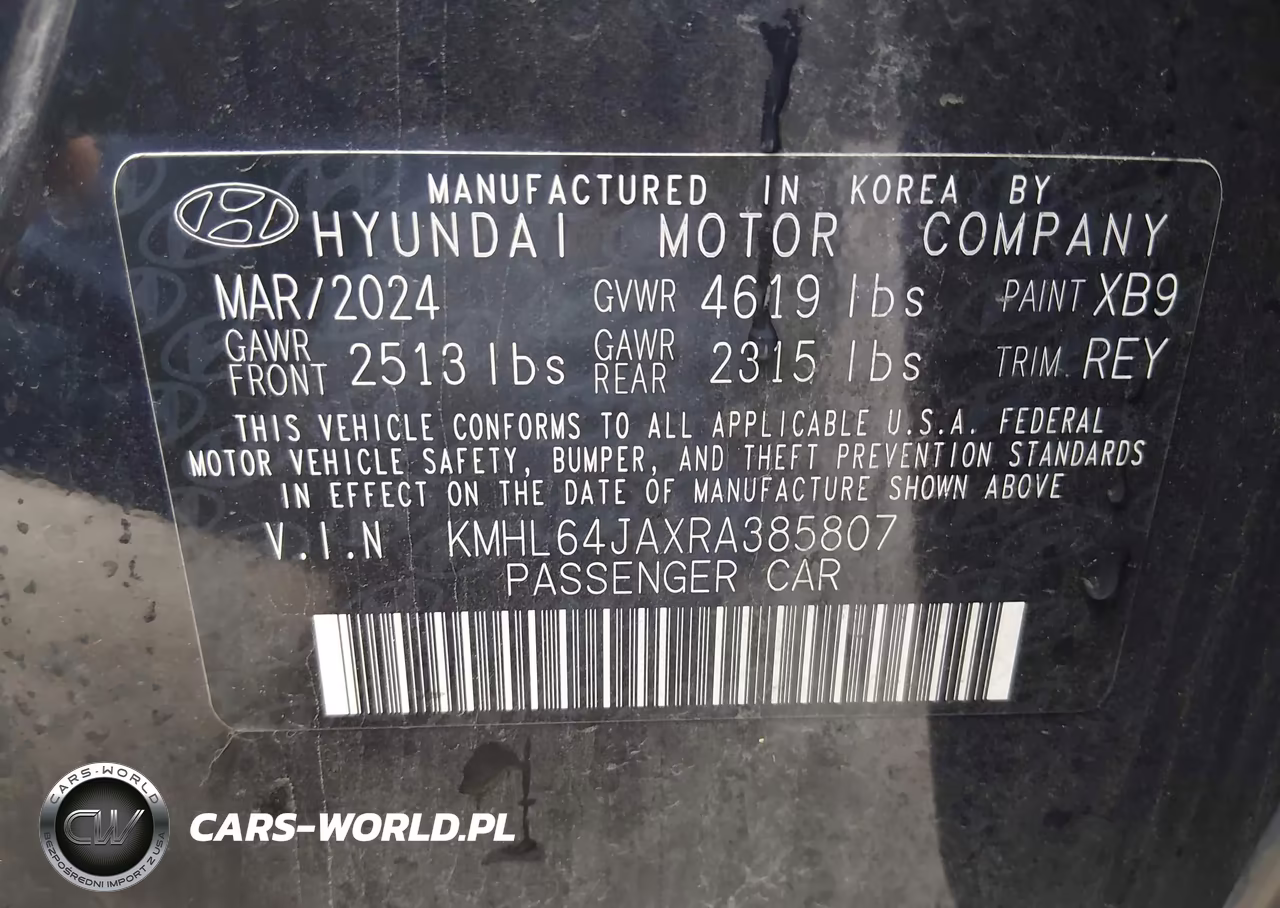 2024 Hyundai Sonata Sel VIN:KMHL64JAXRA385807 - 9