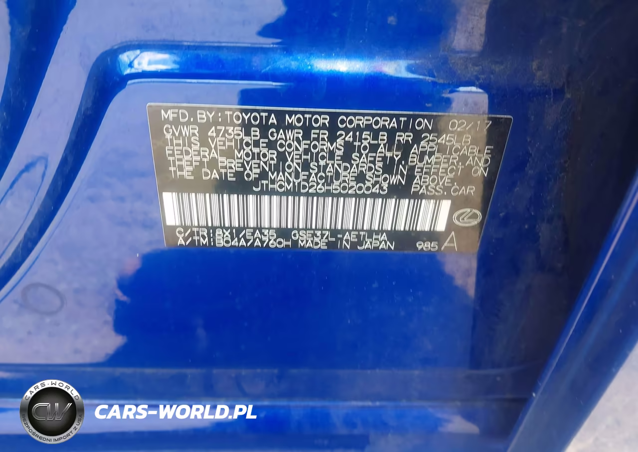 2017 Lexus Is 300 VIN:JTHCM1D26H5020043 - 9