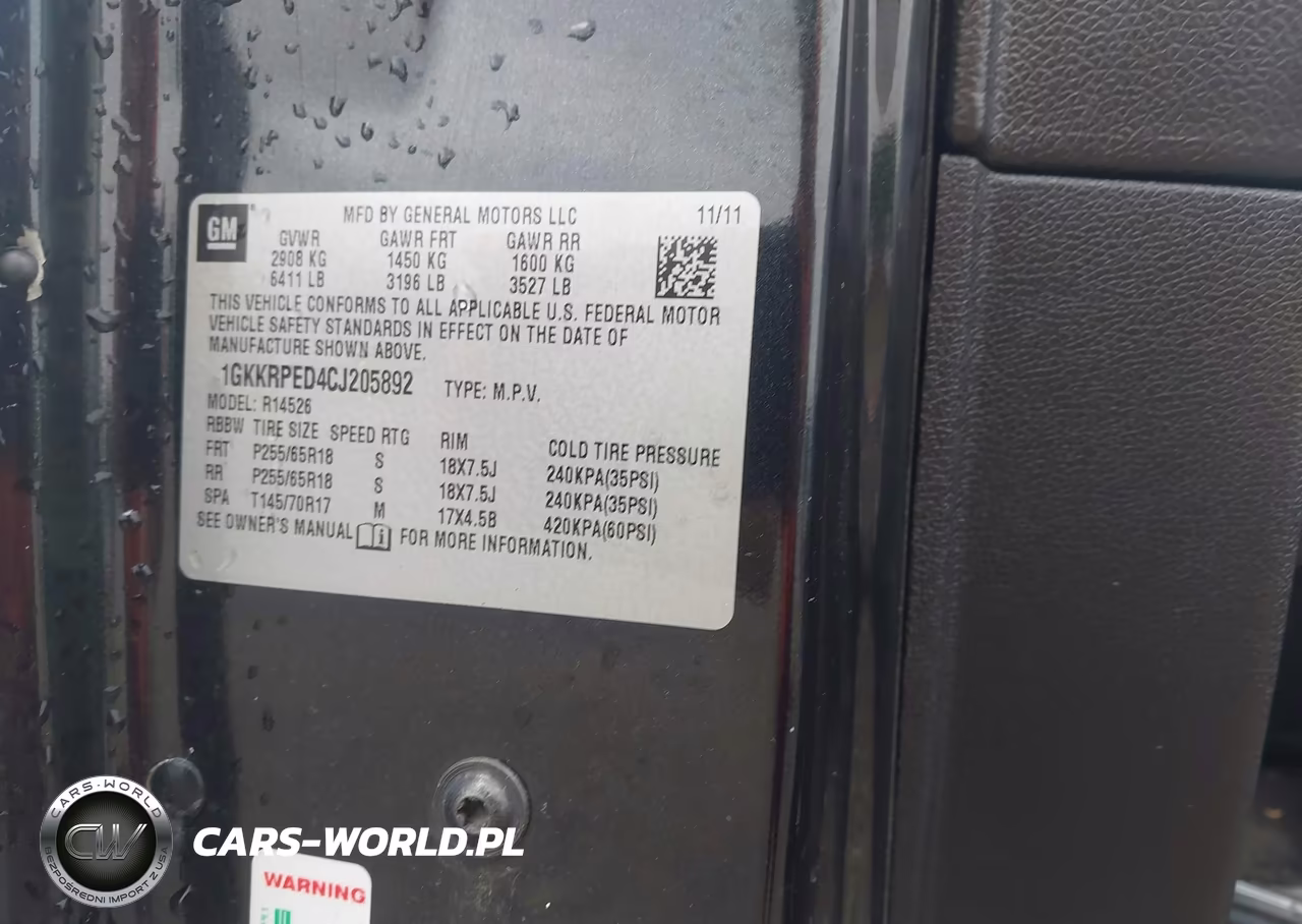 2012 GMC Acadia Sle VIN:1GKKRPED4CJ205892 - 9