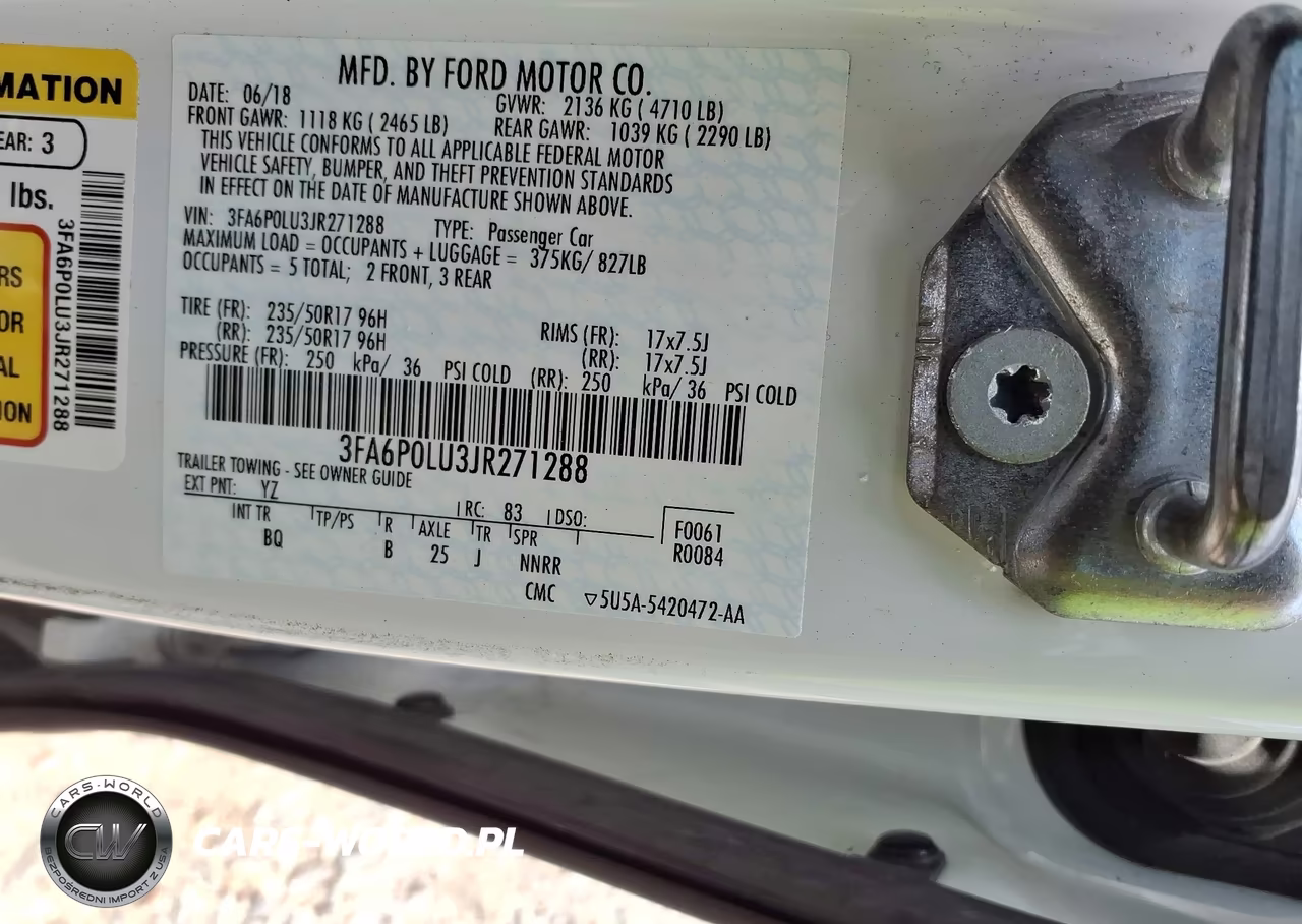 2018 Ford Fusion Hybrid Se VIN:3FA6P0LU3JR271288 - 9