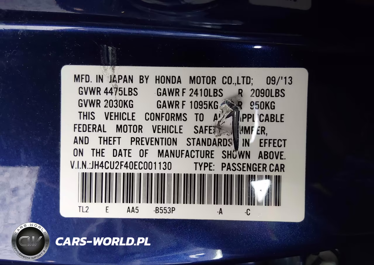 2014 Acura Tsx 2.4 VIN:JH4CU2F40EC001130 - 9