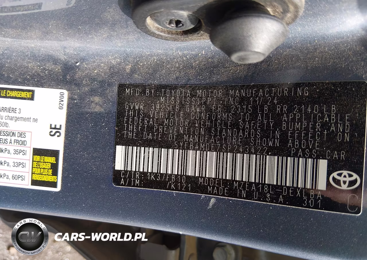 2025 Toyota Corolla Le VIN:5YFB4MDE7SP243422 - 9