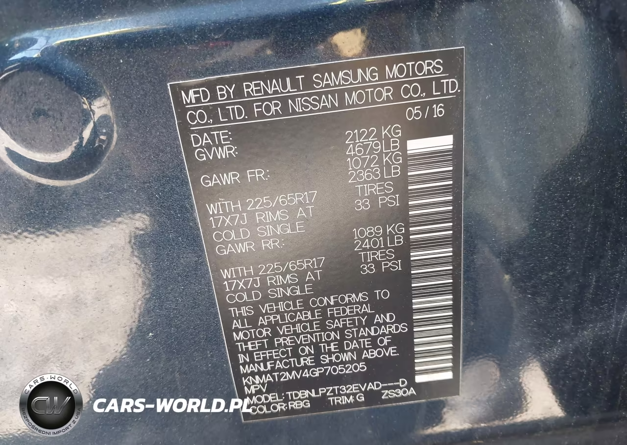 2016 Nissan Rogue S VIN:KNMAT2MV4GP705205 - 9