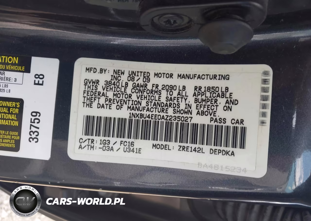 2010 Toyota Corolla Le VIN:1NXBU4EE0AZ235027 - 9
