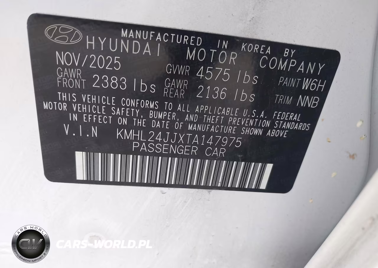 2026 Hyundai Sonata Hybrid Blue VIN:KMHL24JJXTA147975 - 9