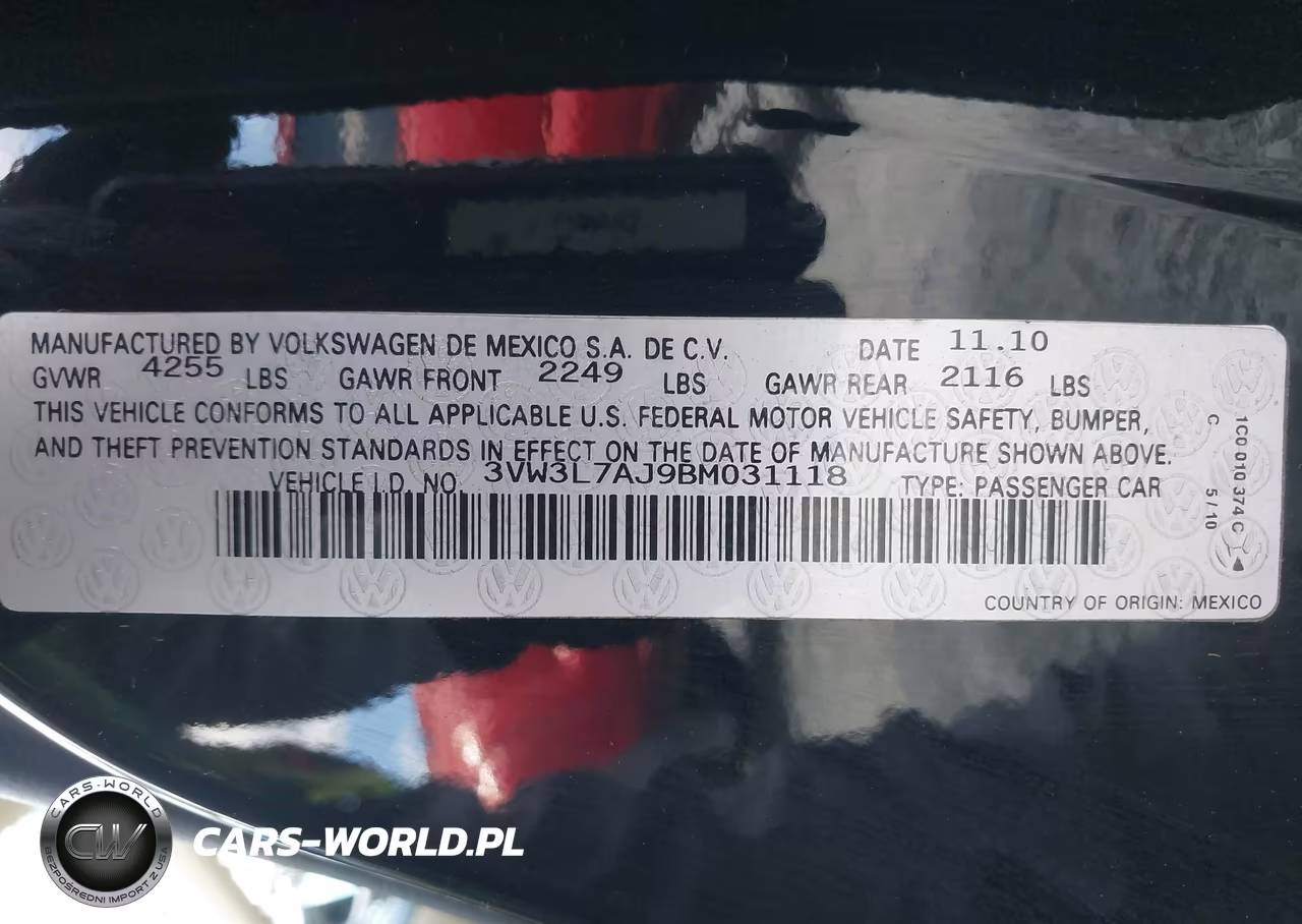 2011 Volkswagen Jetta 2.0L Tdi VIN:3VW3L7AJ9BM031118 - 9