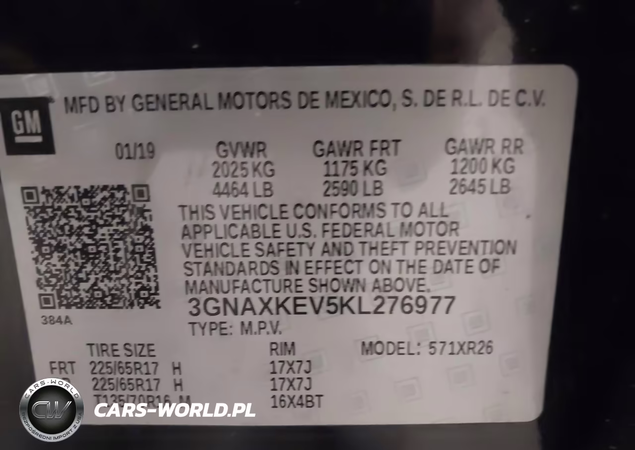2019 Chevrolet Equinox Lt VIN:3GNAXKEV5KL276977 - 9