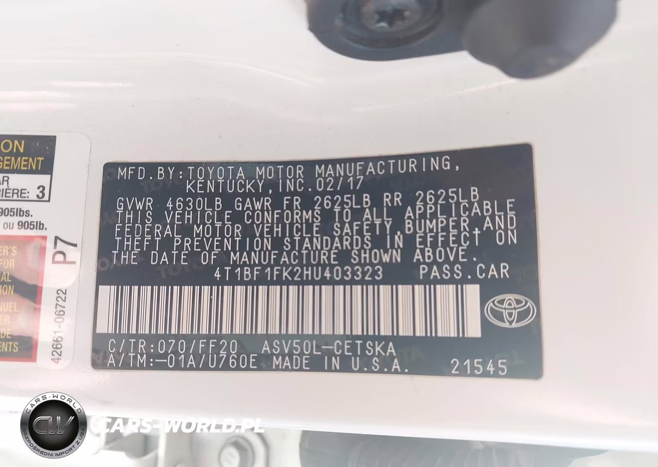 2017 Toyota Camry Se VIN:4T1BF1FK2HU403323 - 9