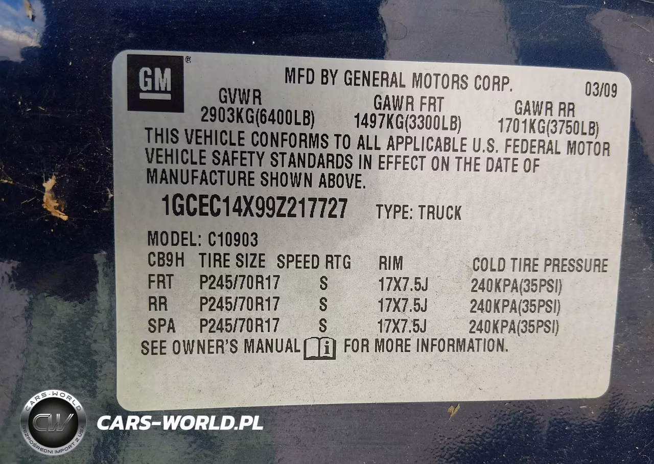 2009 Chevrolet Silverado 1500 Work Truck VIN:1GCEC14X99Z217727 - 9