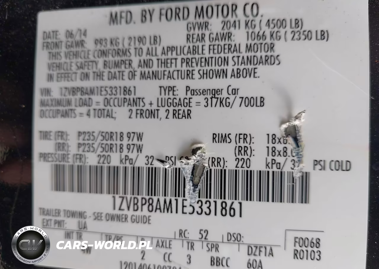 2014 Ford Mustang V6 Premium VIN:1ZVBP8AM1E5331861 - 9