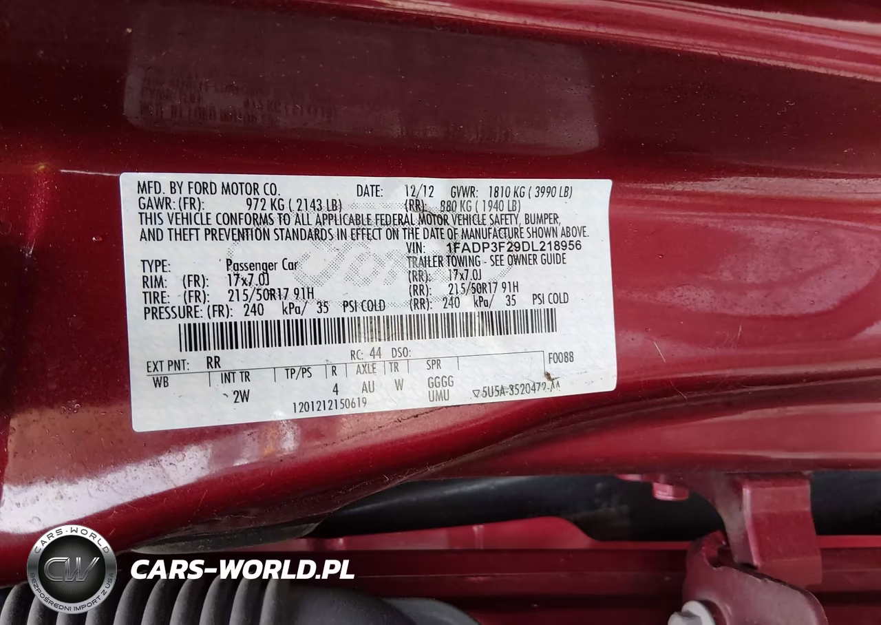 2013 Ford Focus Se VIN:1FADP3F29DL218956 - 9