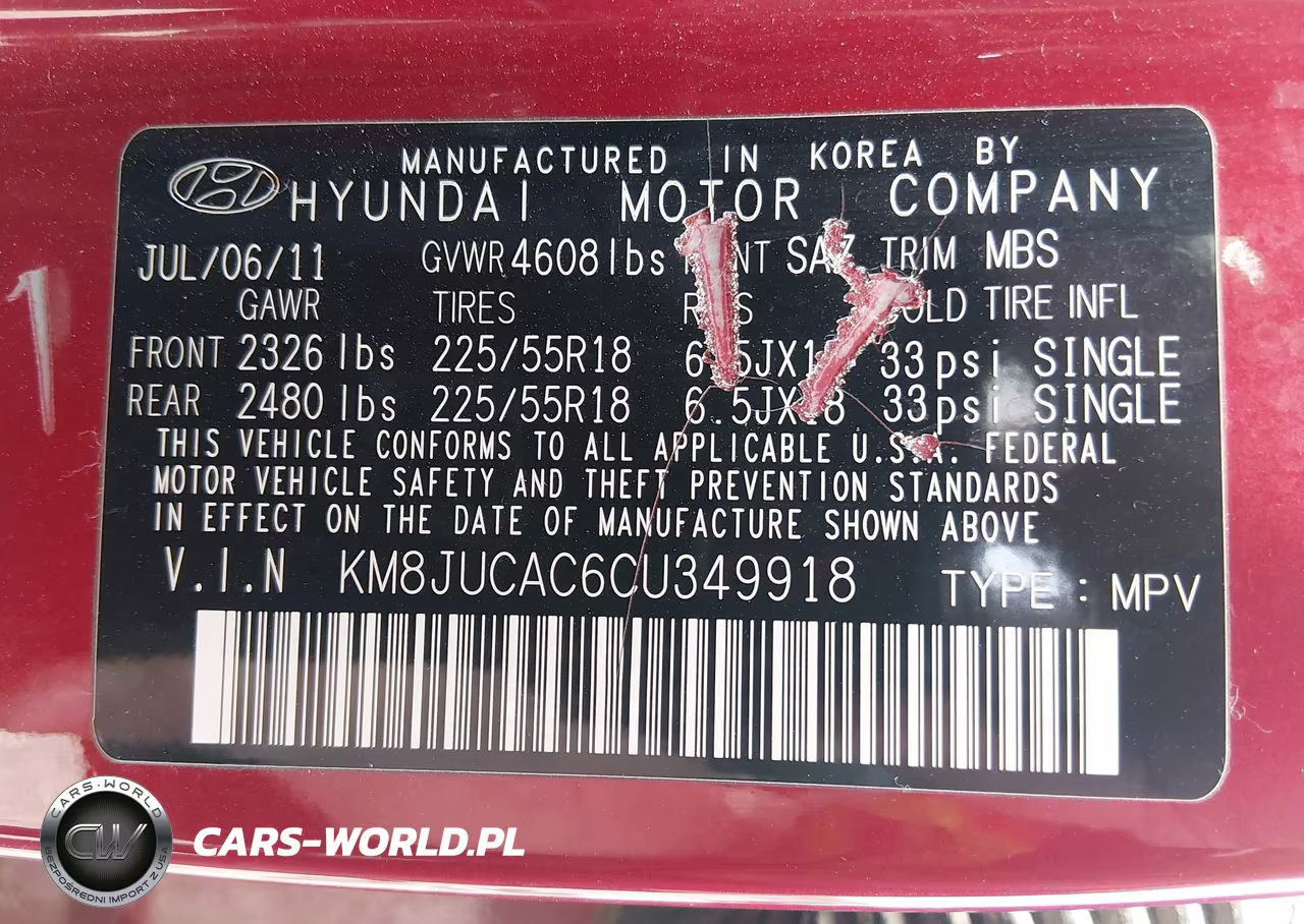 2012 Hyundai Tucson Limited VIN:KM8JUCAC6CU349918 - 9