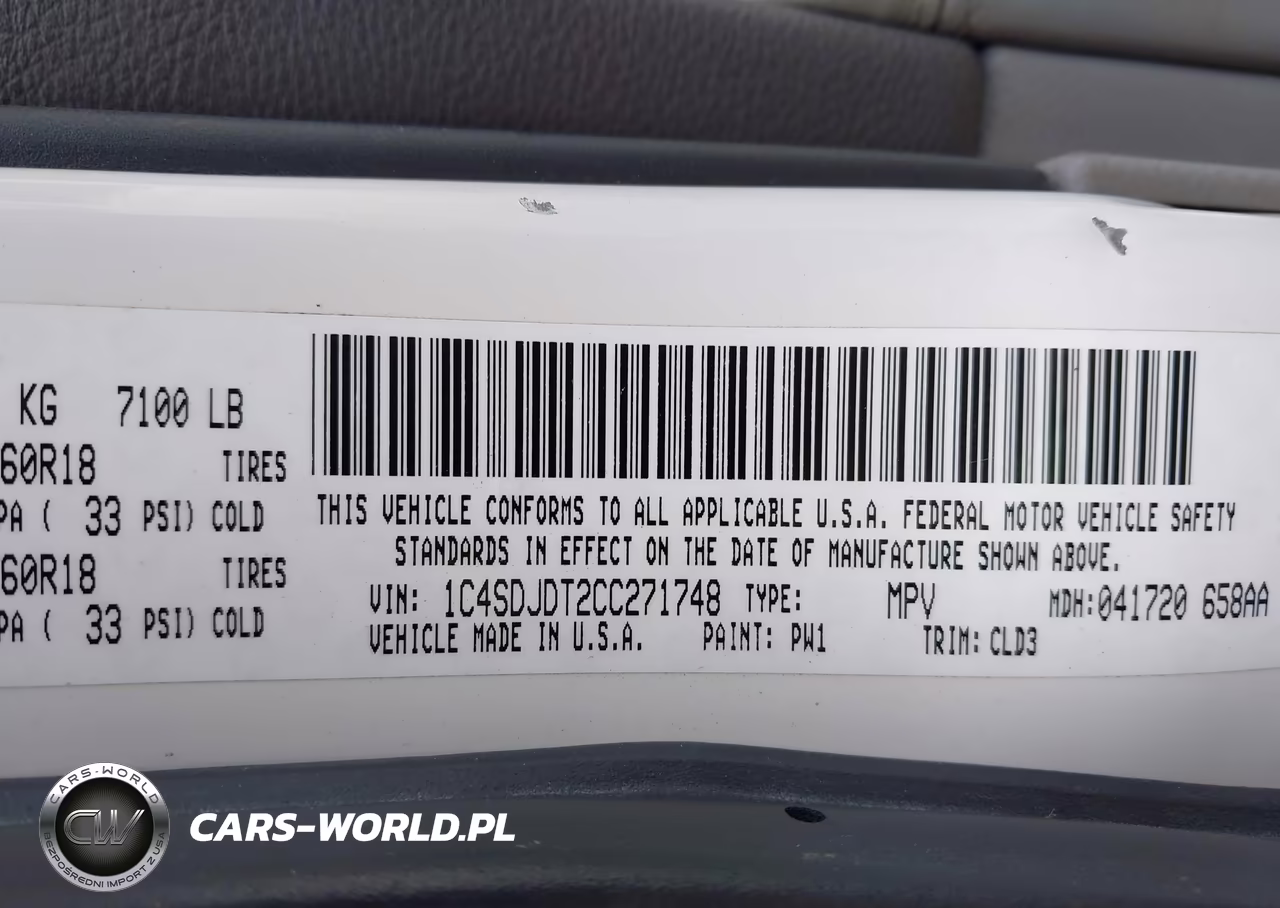 2012 Dodge Durango Crew VIN:1C4SDJDT2CC271748 - 9