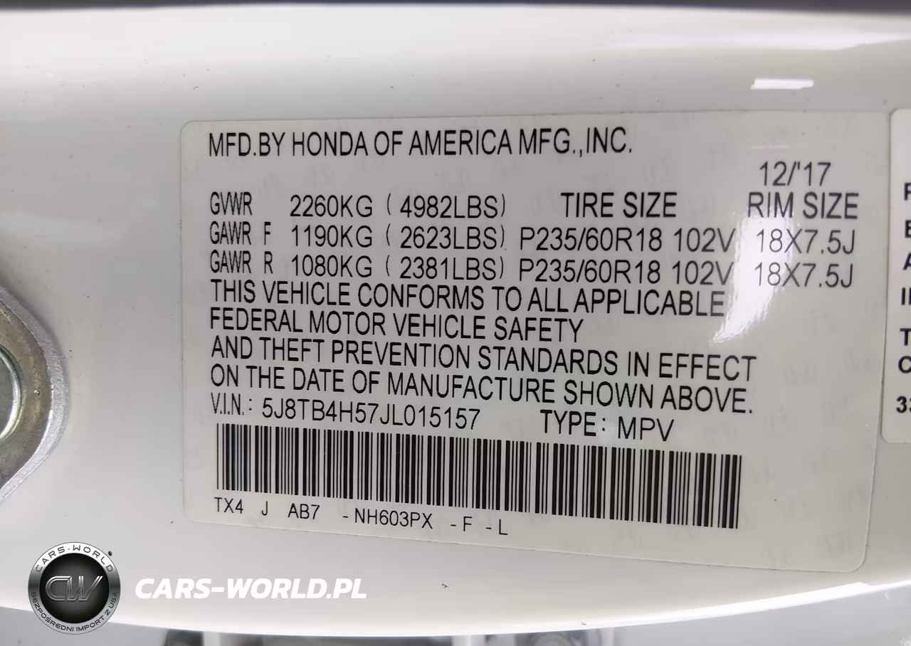 2018 Acura Rdx Technology Acurawatch Plus Packages-Technology Package VIN:5J8TB4H57JL015157 - 9