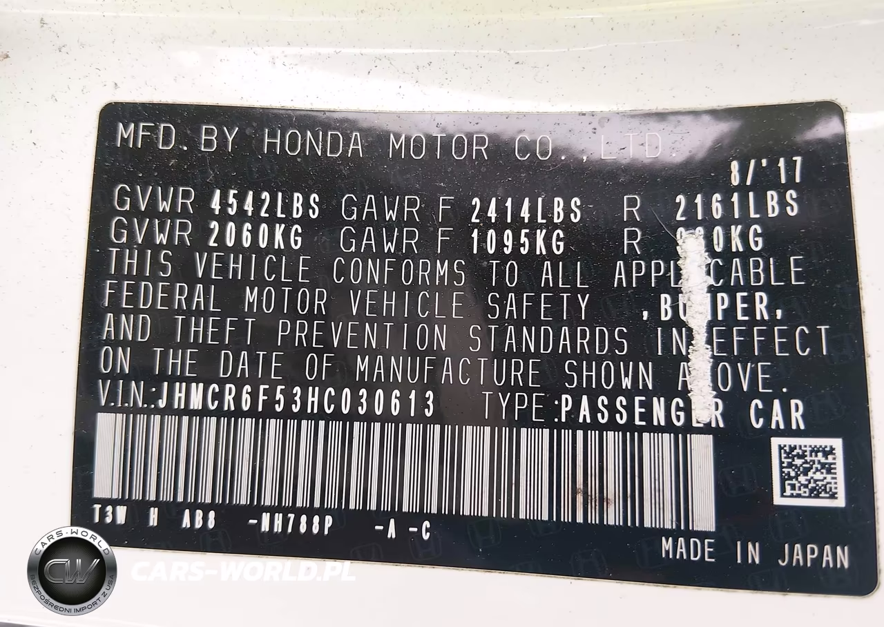 2017 Honda Accord Hybrid Ex-L VIN:JHMCR6F53HC030613 - 9