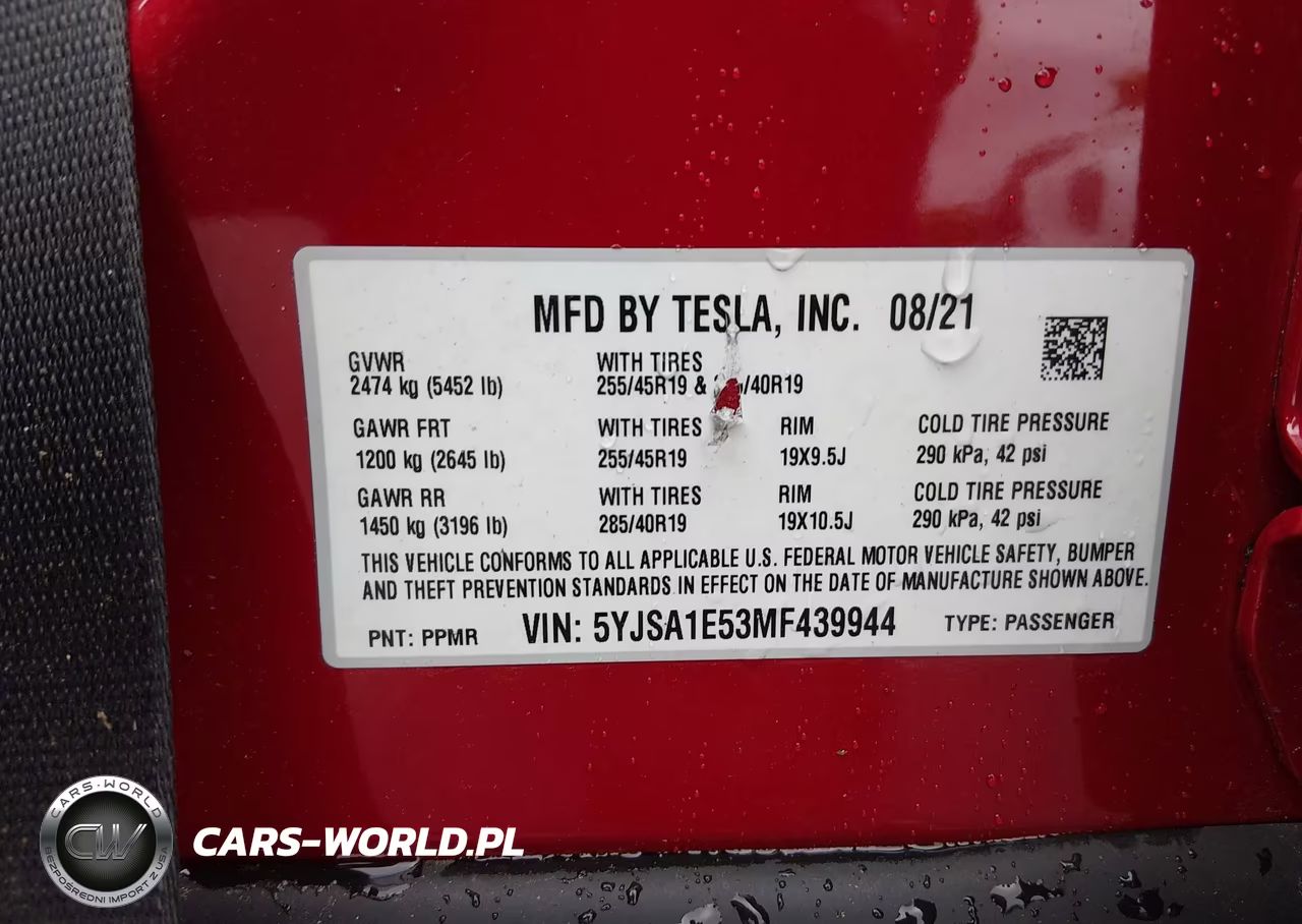 2021 Tesla Model S Long Range Dual Motor All-Wheel Drive VIN:5YJSA1E53MF439944 - 9