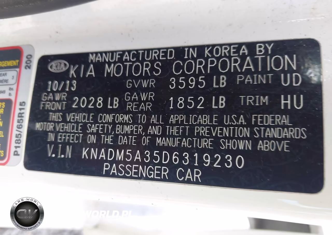 2013 Kia Rio Lx VIN:KNADM5A35D6319230 - 9