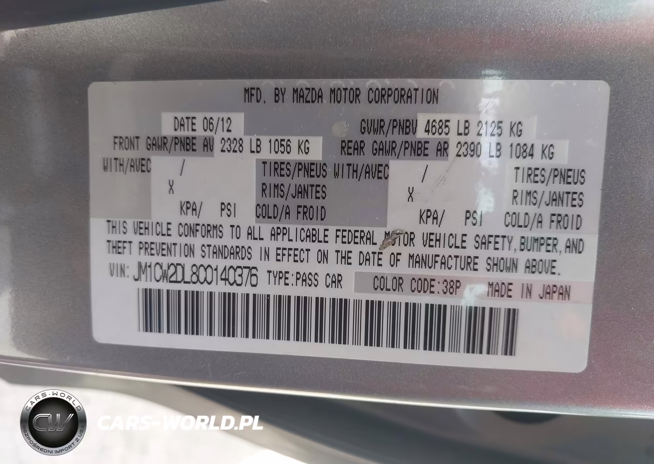 2012 Mazda Mazda5 Grand Touring VIN:JM1CW2DL8C0140376 - 9
