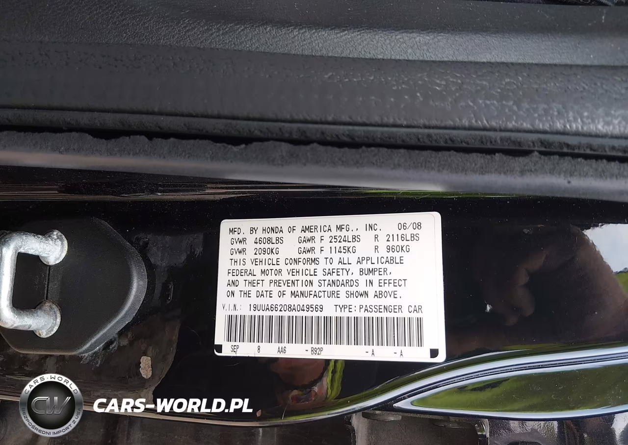 2008 Acura Tl 3.2 VIN:19UUA66208A049569 - 9