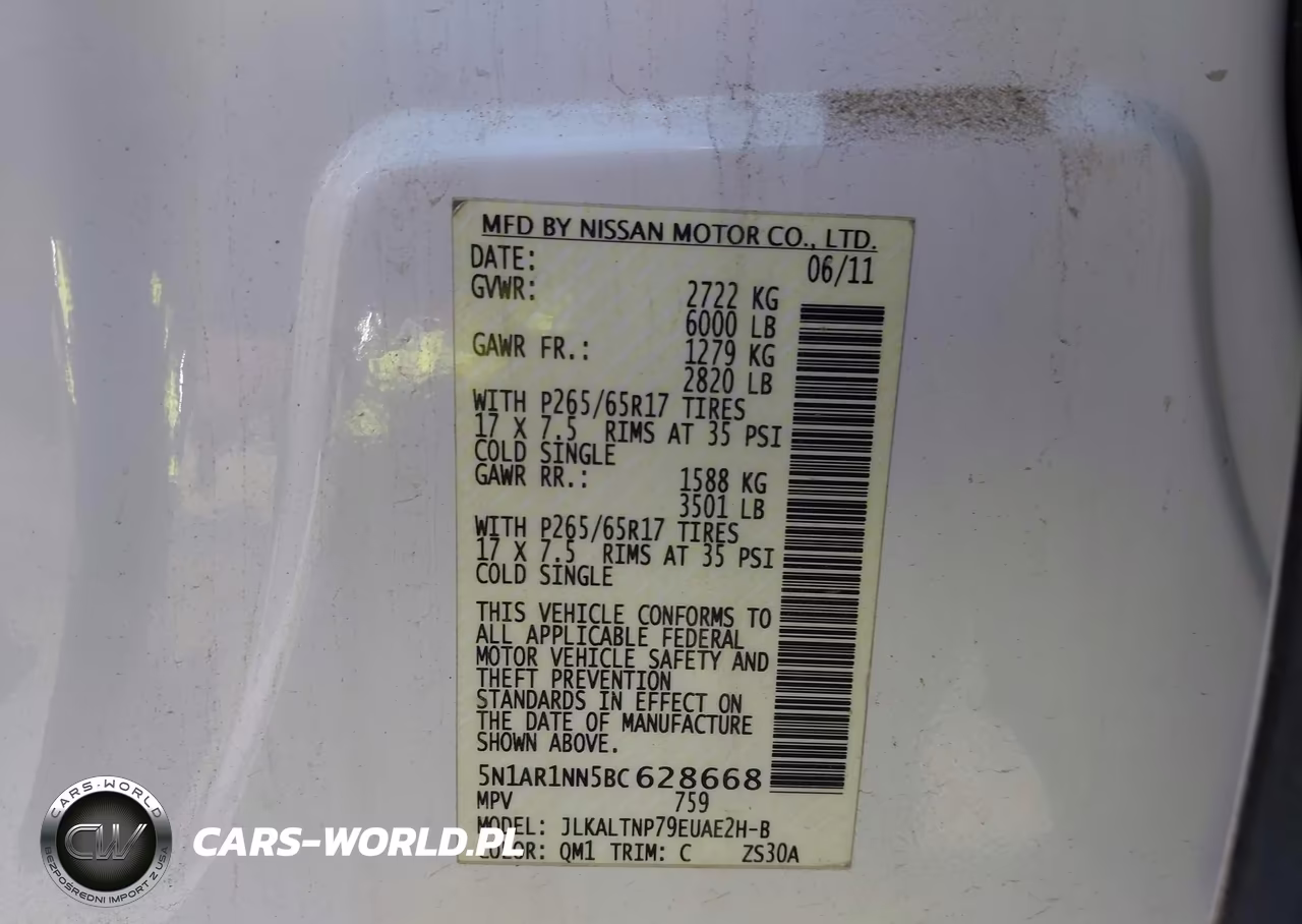 2011 Nissan Pathfinder Silver VIN:5N1AR1NN5BC628668 - 9