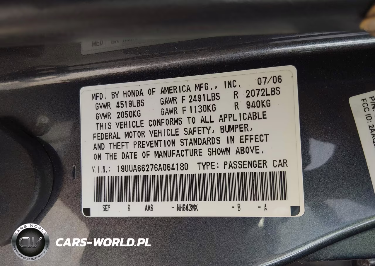 2006 Acura Tl VIN:19UUA66276A064180 - 9