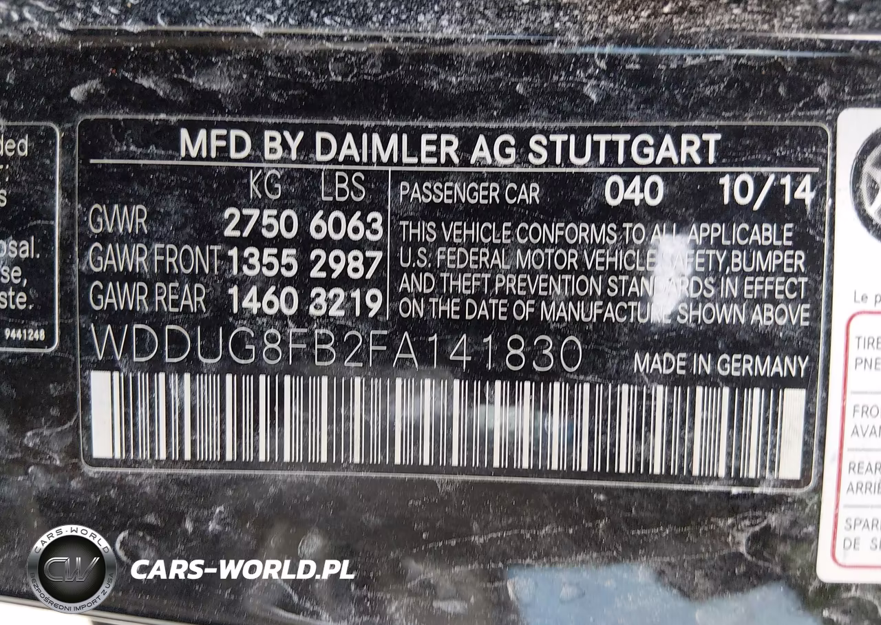 2015 Mercedes-Benz S 550 4Matic VIN:WDDUG8FB2FA141830 - 9