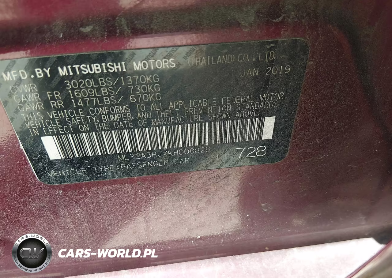 2019 Mitsubishi Mirage Es VIN:ML32A3HJXKH008828 - 9