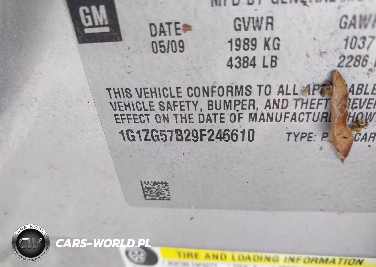 2009 Chevrolet Malibu Ls VIN:1G1ZG57B29F246610 - 9