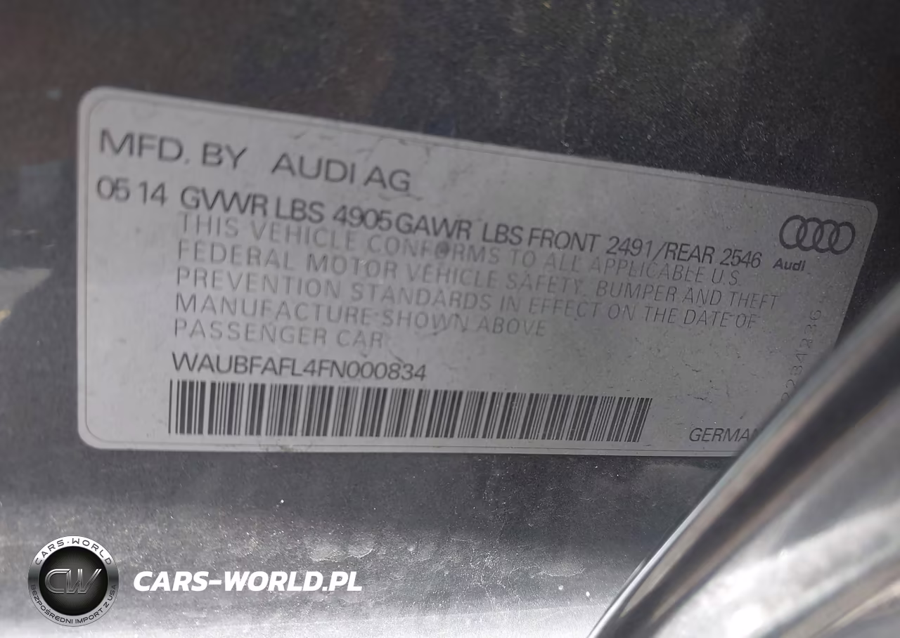 2015 Audi A4 2.0T Premium VIN:WAUBFAFL4FN000834 - 9