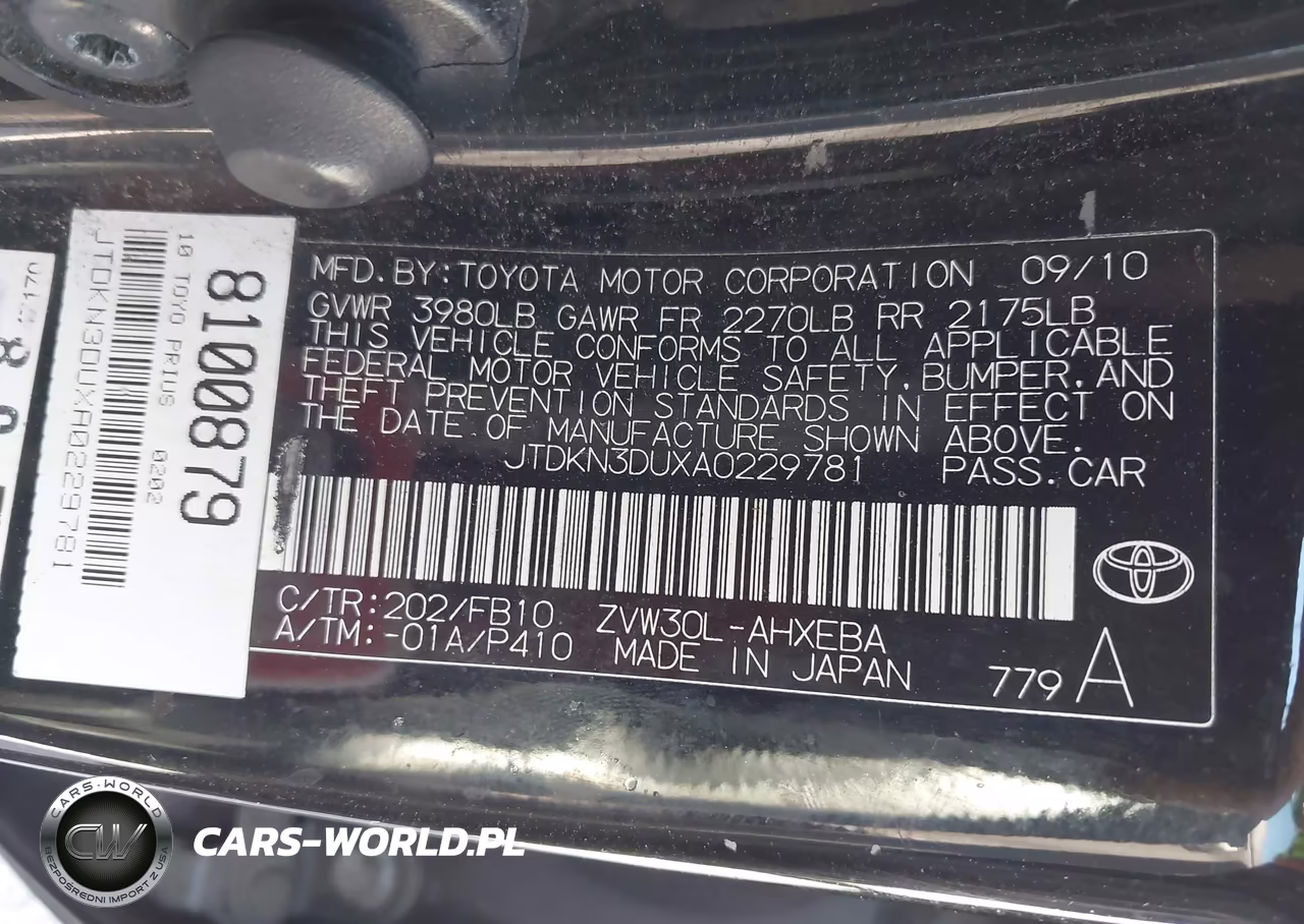 2010 Toyota Prius Ii VIN:JTDKN3DUXA0229781 - 9