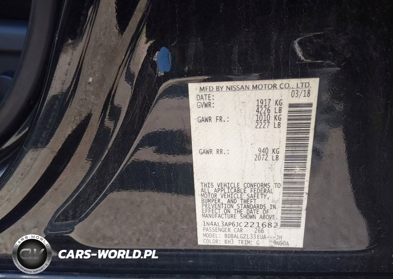 2018 Nissan Altima 2.5 S VIN:1N4AL3AP6JC221682 - 9