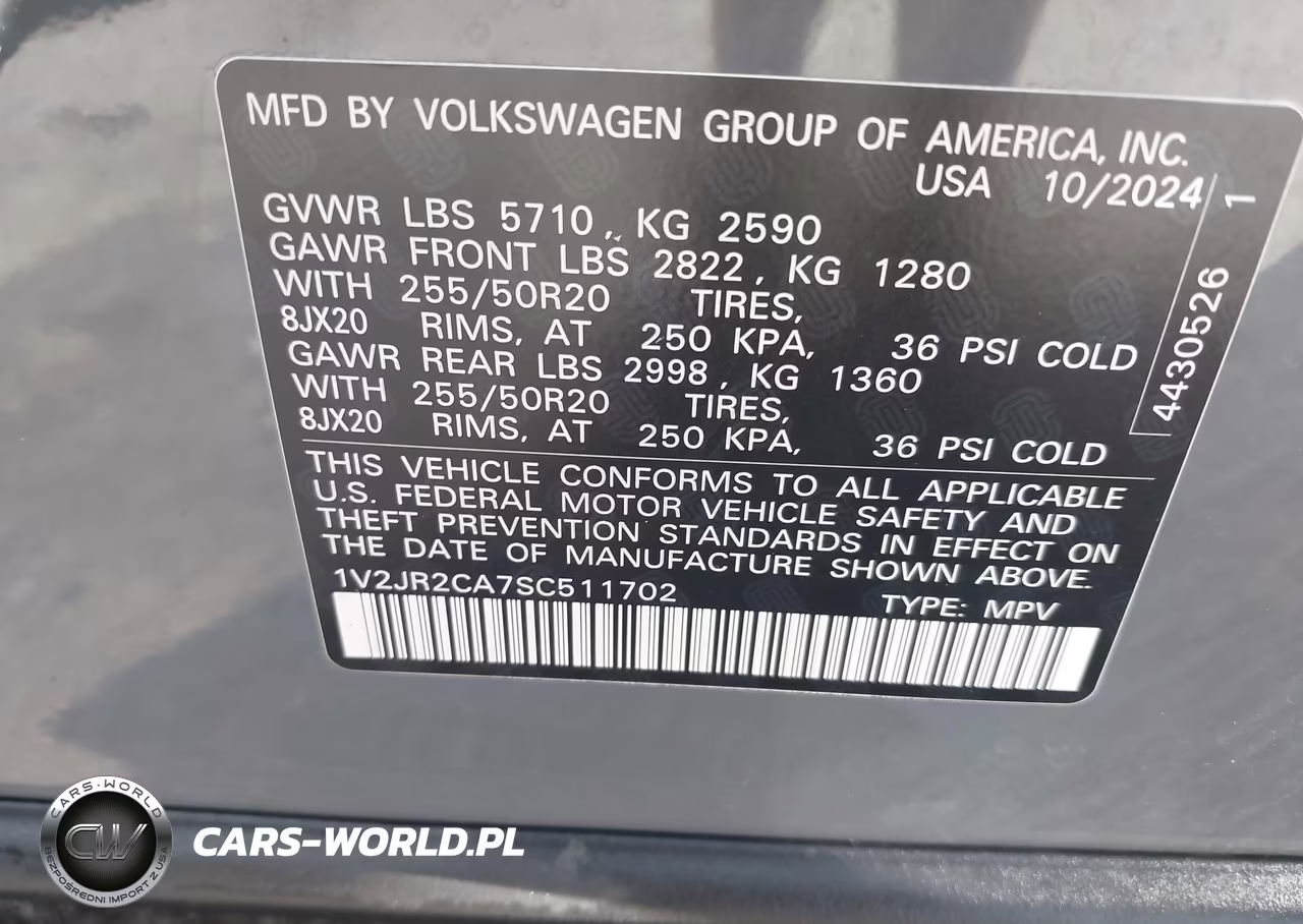 2025 Volkswagen Atlas 2.0T Se W-Technology VIN:1V2JR2CA7SC511702 - 9