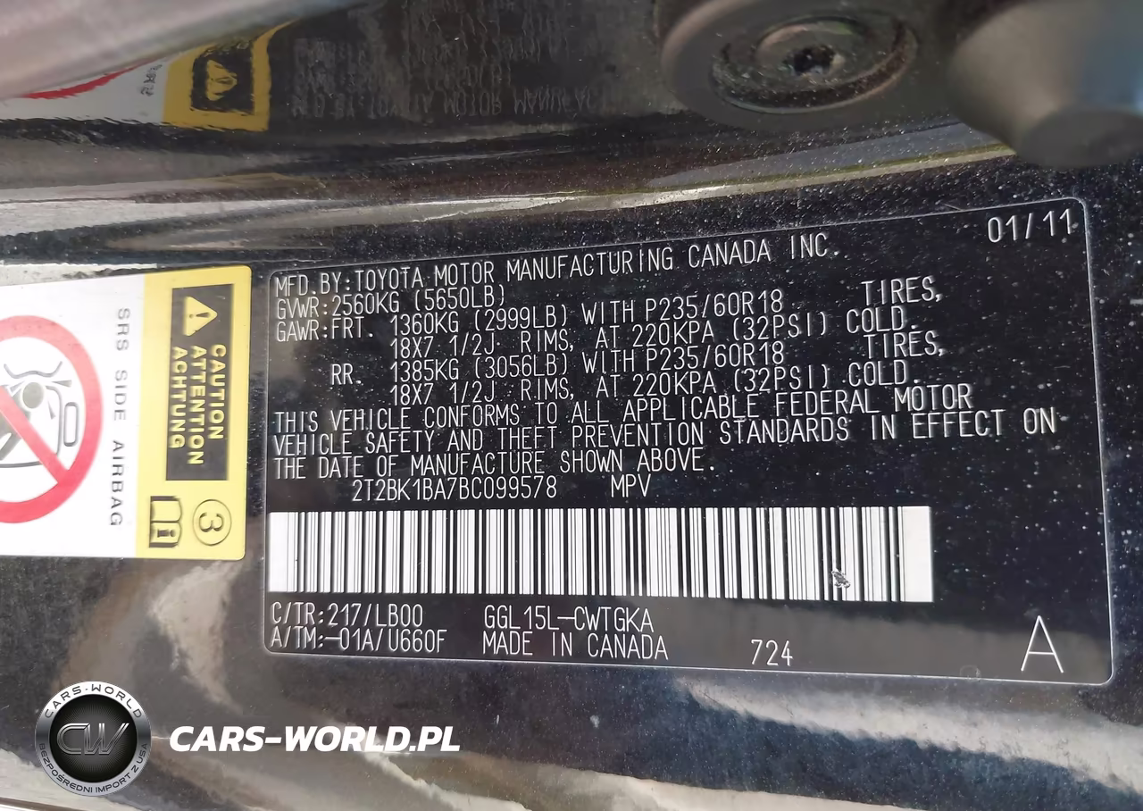 2011 Lexus Rx 350 VIN:2T2BK1BA7BC099578 - 9
