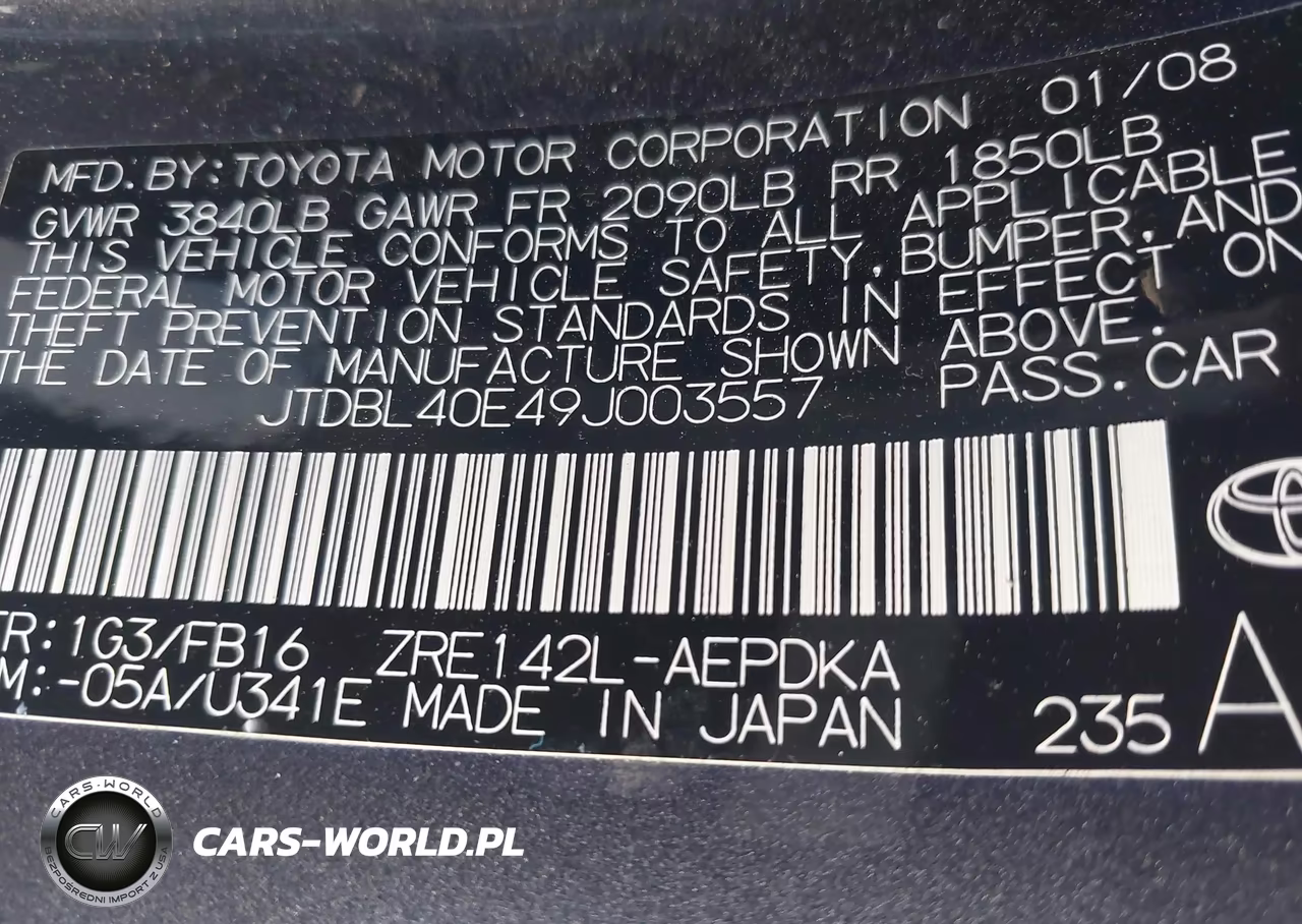 2009 Toyota Corolla Le VIN:JTDBL40E49J003557 - 9