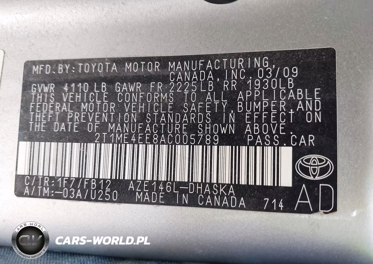 2010 Toyota Matrix Xrs VIN:2T1ME4EE8AC005789 - 9