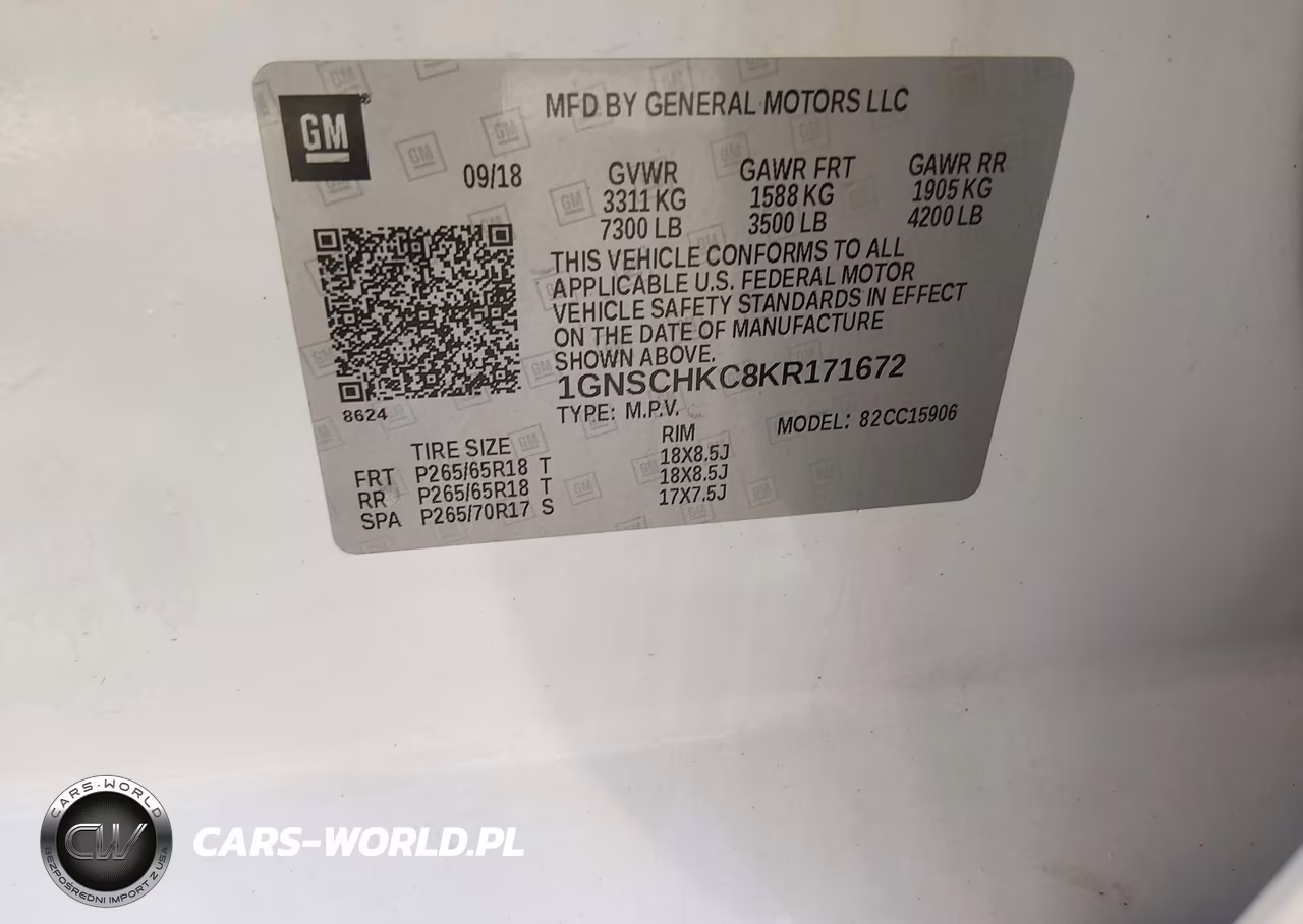 2019 Chevrolet Suburban Lt VIN:1GNSCHKC8KR171672 - 9