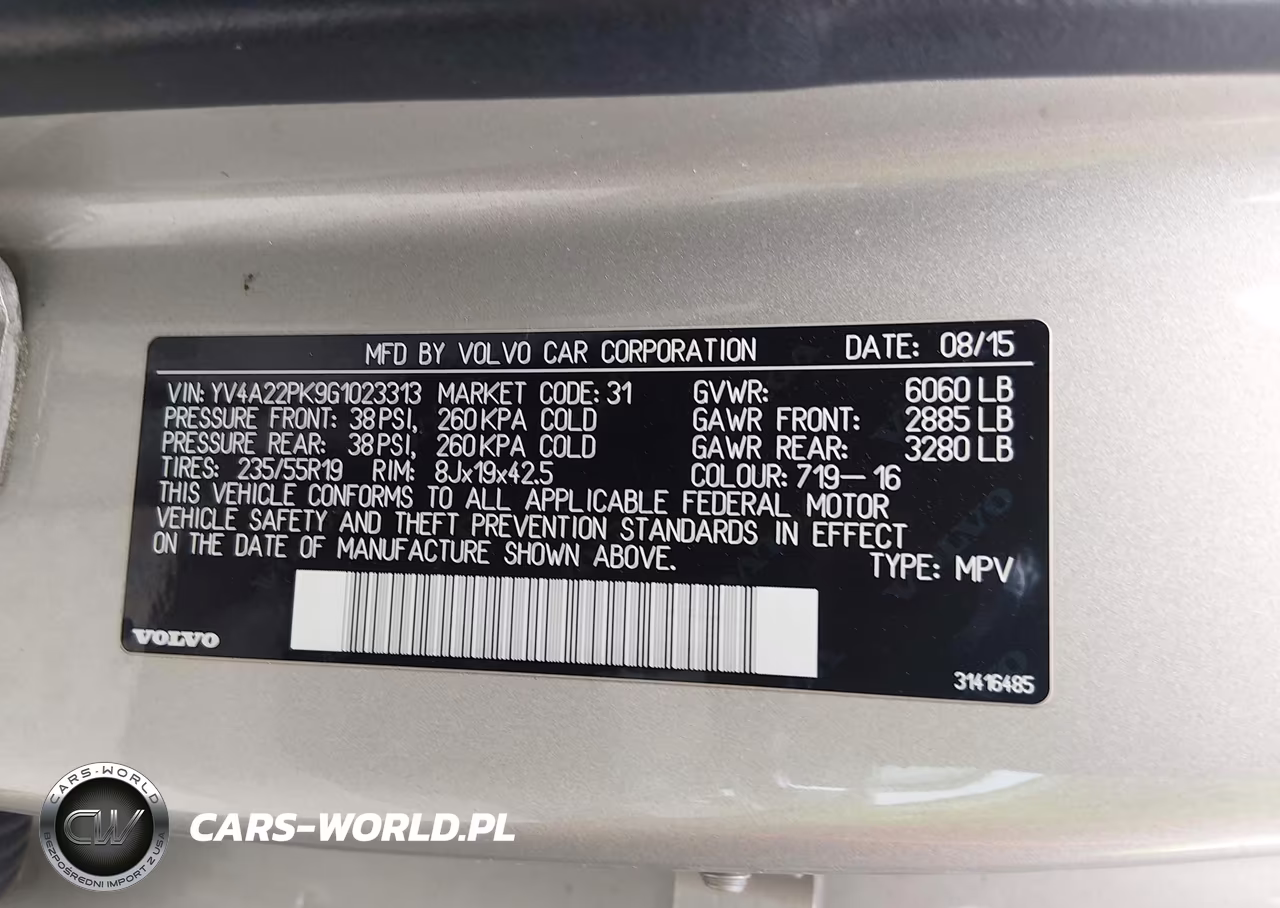2016 Volvo Xc90 T6 Momentum VIN:YV4A22PK9G1023313 - 9